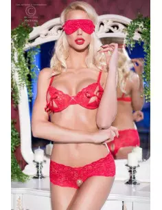 Vörös Open Bra 3 db-os Szett L Együttesek Chilirose