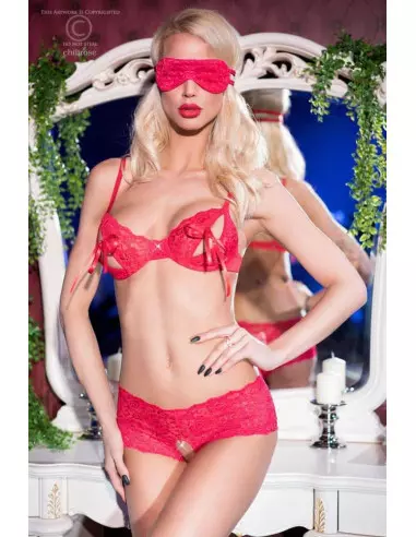 Vörös Open Bra 3 db-os Szett L Együttesek Chilirose