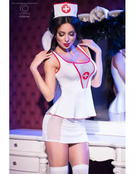 Ápolónő Jelmez 4 db-os Szett S/M Kosztümök - Jelmezek Chilirose