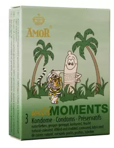 AMOR Wild Moments 3 db-os Rücskös Óvszer Óvszerek Amor