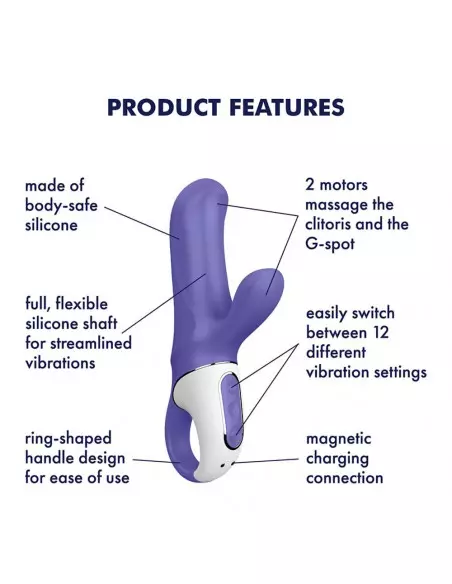 Satisfyer Vibes Magic Bunny Vibrátor Nonfiguratív vibrátorok Satisfyer