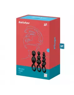 Satisfyer Booty Call (Set of 3) Black Fenékdugó Fenékdugók Satisfyer
