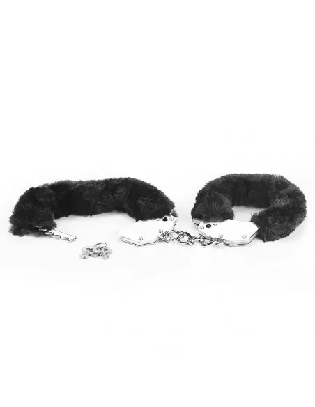Fetish Pleasure Fluffy Hand Cuffs Black Bilincs Bilincsek - Kötözők Lovetoy