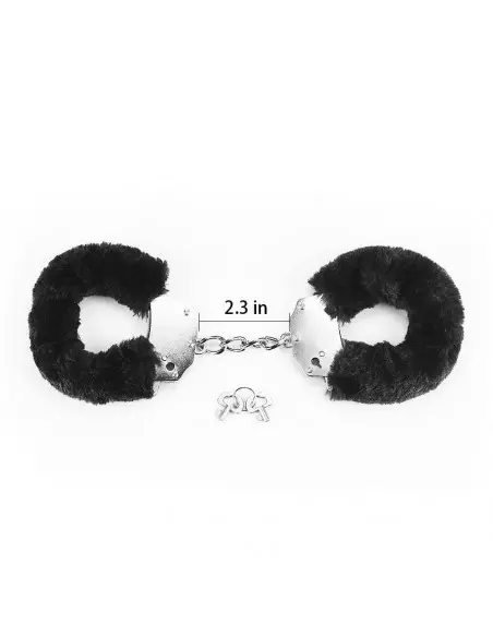 Fetish Pleasure Fluffy Hand Cuffs Black Bilincs Bilincsek - Kötözők Lovetoy