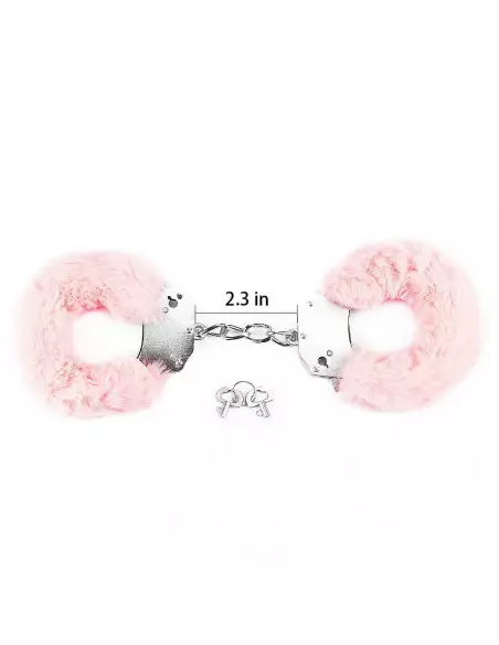 Fetish Pleasure Fluffy Hand Cuffs Pink Bilincs Bilincsek - Kötözők Lovetoy