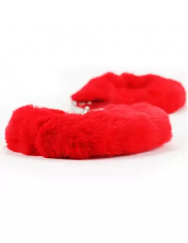 Fetish Pleasure Fluffy Hand Cuffs Red Bilincs Bilincsek - Kötözők Lovetoy
