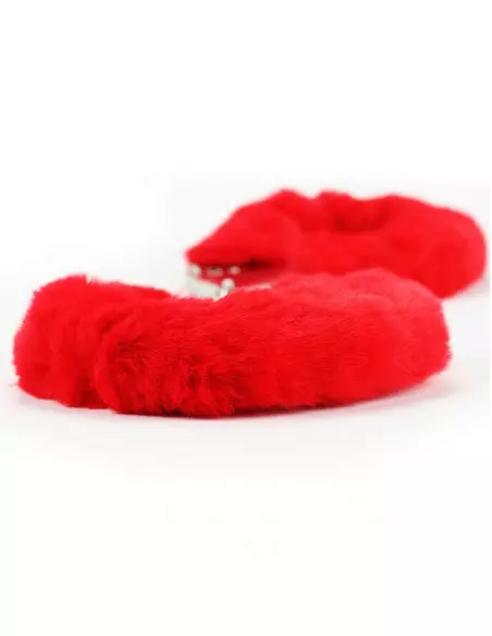 Fetish Pleasure Fluffy Hand Cuffs Red Bilincs Bilincsek - Kötözők Lovetoy
