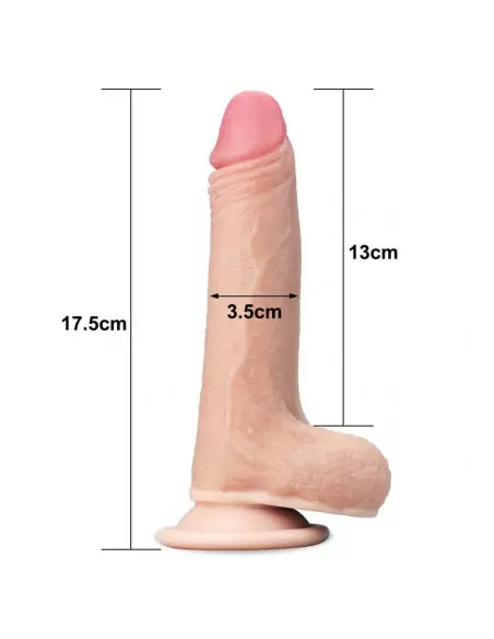 7'' Sliding Skin Dual Layer Dong Dildó Dongok - Dildók Lovetoy