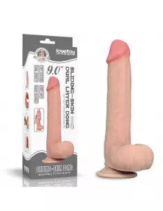 9'' Sliding Skin Dual Layer Dong Dildó Dongok - Dildók Lovetoy