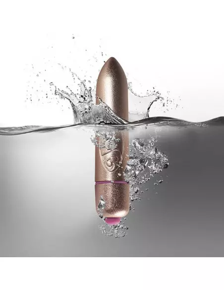 Coloured 7 Speed RO-80 mm Gold Vibrátor Mini vibrátorok és tojások Rocks-Off