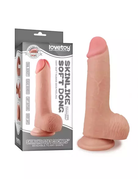 7.5" Skinlike Soft Dong Dildó Dongok - Dildók Lovetoy