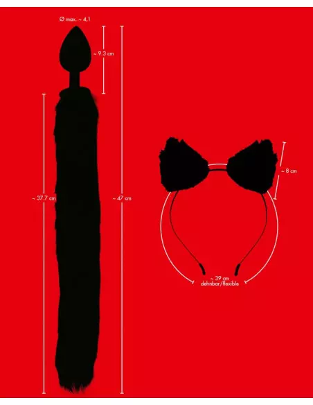 Bad Kitty Pet Play Plug & Ears Fenékdugó Fenékdugók Orion - Bad Kitty Bad Kitty Pet Play Plug & Ears Fenékdugó Fenékdugók Orion - Bad Kitty