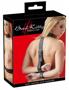 Bad Kitty Neck And Hand Restraints Nyakörv Kötözővel Nyakörv és póráz Orion - Bad Kitty