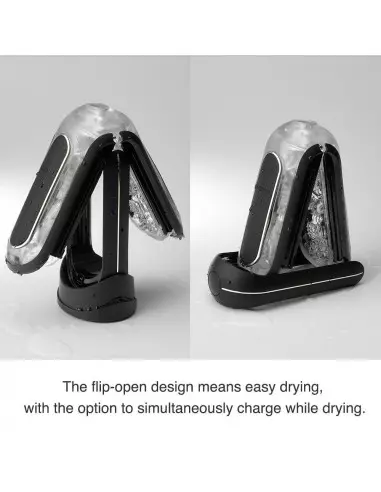 Flip Zero Electronic Vibration Black Maszturbátor Férfi maszturbátorok Tenga