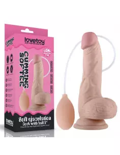8" Soft Ejaculation Cock With Ball Flesh Dildó Dongok - Dildók Lovetoy