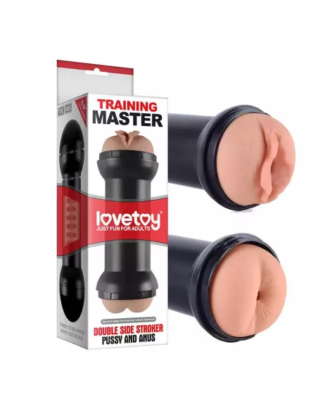 Training Master Double Side Stroker Pussy and Anus Flesh Maszturbátor Férfi maszturbátorok Lovetoy