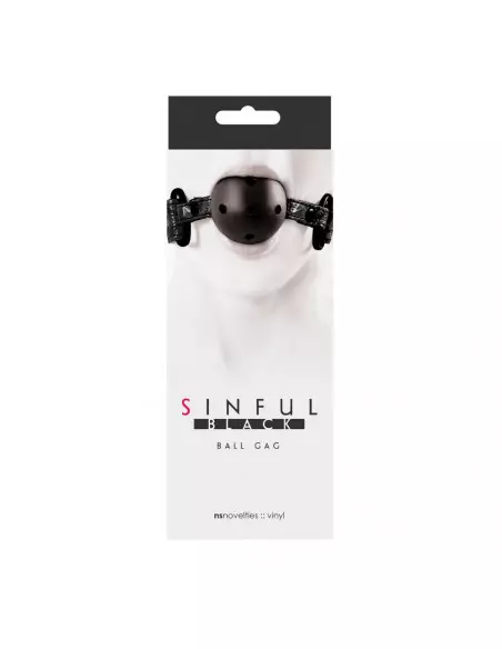 Sinful Ball Gag Black Szájpecek Szájpöckök NS Toys