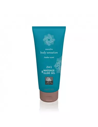 Masszázs és Síkosító Gél 2 in 1 - Amber scent 200ml Masszázsgyertyák és olajok Shiatsu
