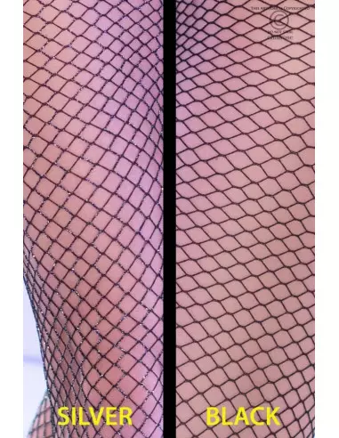 Hálós Harisnyanadrág Fekete/Fekete-Ezüst Harisnyák - Harisnyatartók Chilirose