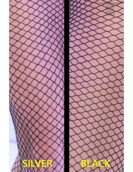 Hálós Harisnyanadrág Fekete/Fekete-Ezüst Harisnyák - Harisnyatartók Chilirose