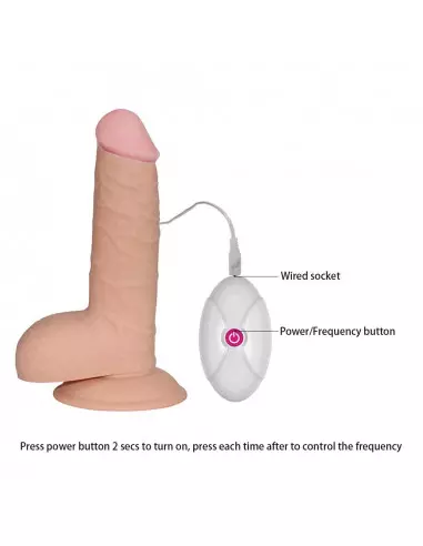 7.5" The Ultra Soft Dude Flesh Vibrátor Realisztikus vibrátorok Lovetoy