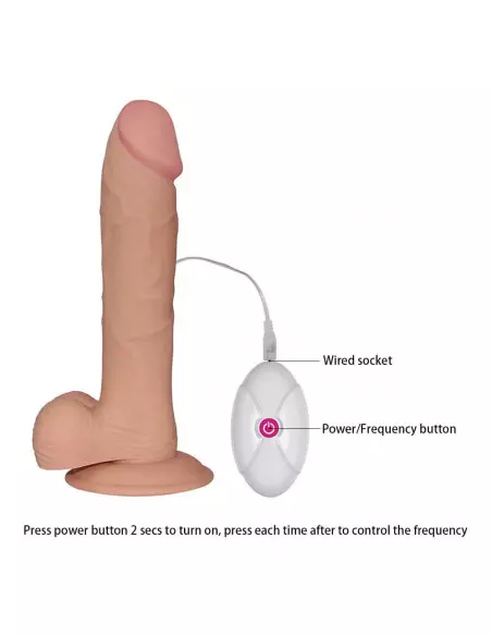 9" The Ultra Soft Dude Flesh Vibrátor Realisztikus vibrátorok Lovetoy