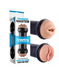 Training Master Double Side Stroker Pussy and Mouth Flesh Maszturbátor Férfi maszturbátorok Lovetoy
