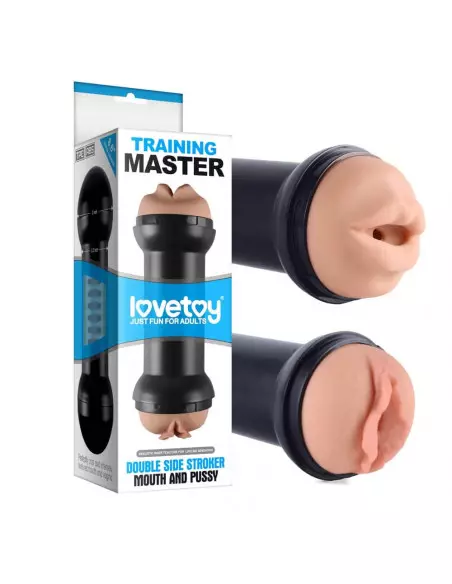 Training Master Double Side Stroker Pussy and Mouth Flesh Maszturbátor Férfi maszturbátorok Lovetoy