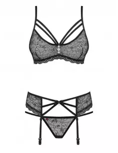 3 db-os Szett S/M Fekete Együttesek Obsessive