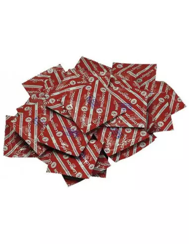 LONDON CONDOMS Strawberry 100 db-os Óvszer Csomag Óvszerek Durex