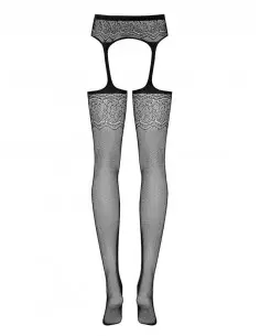 Garter stockings S207 XL/XXL Harisnyák - Harisnyatartók Obsessive