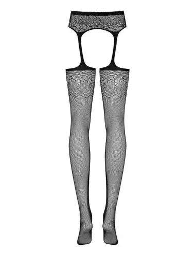 Garter stockings S207 XL/XXL Harisnyák - Harisnyatartók Obsessive