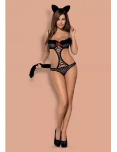 Fekete Gepárd Jelmez 4 db-os Szett S/M Kosztümök - Jelmezek Obsessive 2