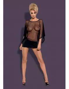 Denevér Ujjú Áttetsző Ruha Tangával S/M Ruhák Obsessive