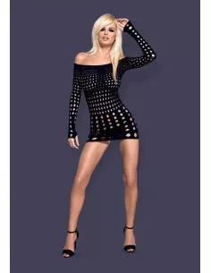 Lyukacsos Fekete Mini Ruha S/M/L Ruhák Obsessive