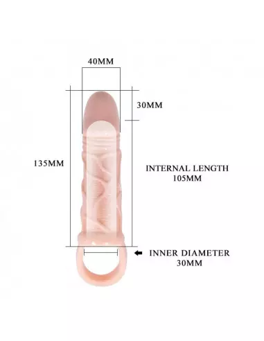 Penis Extended Sleeve Flesh Péniszköpeny Péniszköpenyek - Hosszabítók Debra
