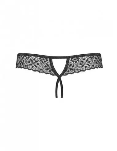 Shibu Nyitott Tanga Fekete S/M Női fehérneműk Obsessive
