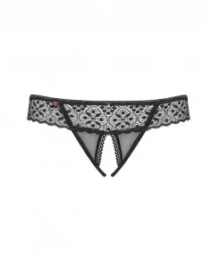 Shibu Nyitott Tanga Fekete S/M Női fehérneműk Obsessive