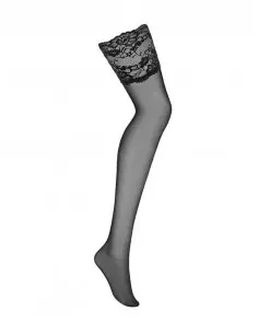 810-STO-1 stockings black L/XL Harisnyák - Harisnyatartók Obsessive