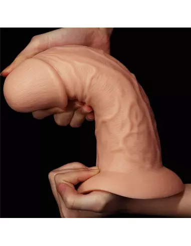 9.5'' Realistic Curved Dildó Flesh Dongok - Dildók Lovetoy