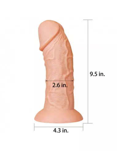 9.5'' Realistic Curved Dildó Flesh Dongok - Dildók Lovetoy