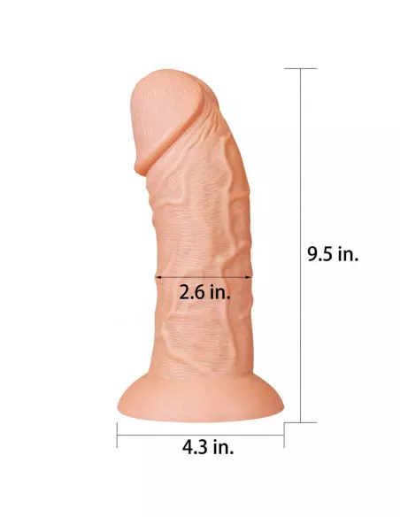 9.5'' Realistic Curved Dildó Flesh Dongok - Dildók Lovetoy