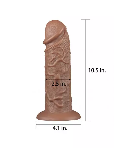 10.5'' Realistic Chubby Dildó Brown Dongok - Dildók Lovetoy 10.5'' Realistic Chubby Dildó Brown Dongok - Dildók Lovetoy