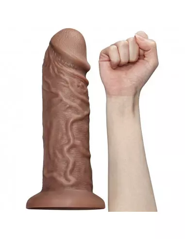 10.5'' Realistic Chubby Dildó Brown Dongok - Dildók Lovetoy