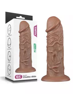 10.5'' Realistic Chubby Dildó Brown Dongok - Dildók Lovetoy