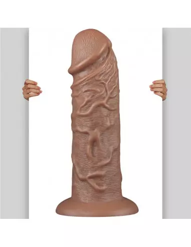 10.5'' Realistic Chubby Dildó Brown Dongok - Dildók Lovetoy