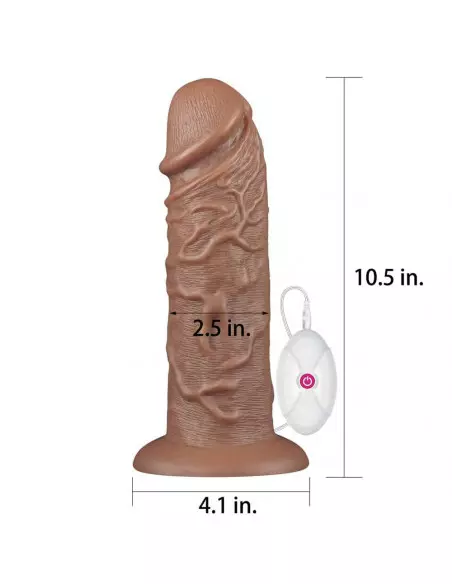 10.5'' Realistic Chubby Dildo Brown Vibrátor Realisztikus vibrátorok Lovetoy
