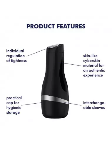 Men Classic (Silver) Maszturbátor Férfi maszturbátorok Satisfyer