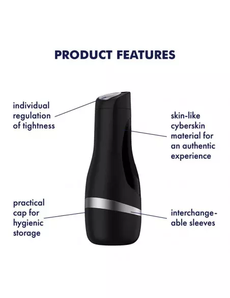 Men Classic (Silver) Maszturbátor Férfi maszturbátorok Satisfyer