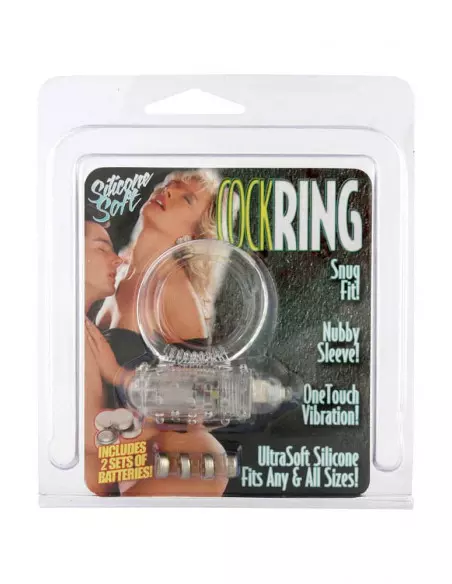 Silicone Vibrating Clear Péniszgyűrű Péniszgyűrűk - Mandzsetták Seven Creations